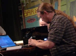 Paul playin' the iPad